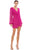 Ieena Duggal 26655 - Chiffon Ruched Cocktail Dress Special Occasion Dress 0 / Hot Pink