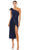 Ieena Duggal 26689 - Sequined Bow Detail Midi Dress Prom Dresses 0 / Midnight