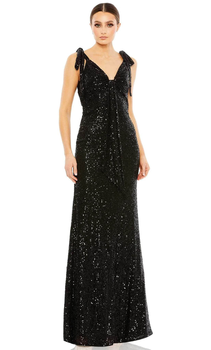 Ieena Duggal 26693 - Sequin Sleeveless Prom Dress Prom Dresses 0 / Black
