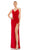 Ieena Duggal - 26695 Embellished Strap Wrap Gown Special Occasion Dress 0 / Red