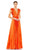 Ieena Duggal - 26729 Flutter Sleeve A-Line Gown Special Occasion Dress 0 / Sunset