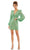 Ieena Duggal - 26865 Bishop Sleeve Sequin Dress Special Occasion Dress 0 / Light/Green