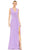 Ieena Duggal 26890 - V-Neck Evening Dress Evening Dresses 0 / Lilac
