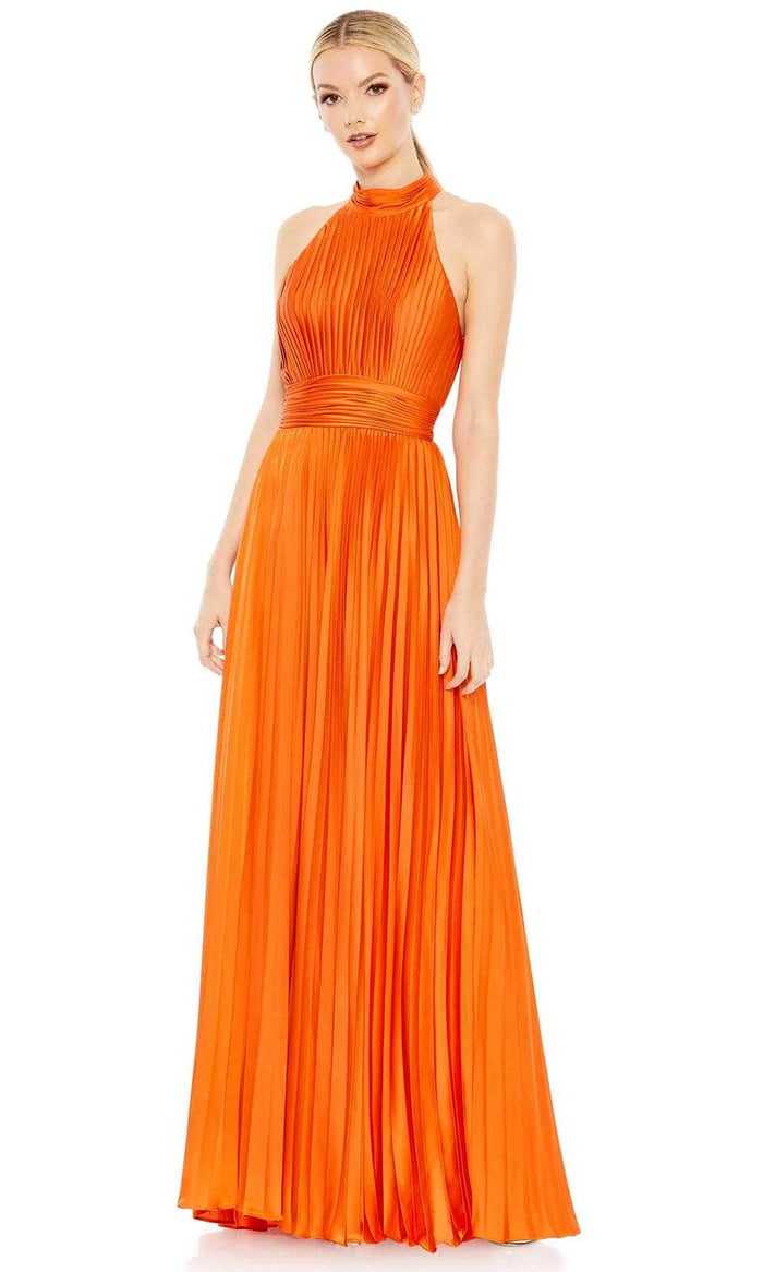 Ieena Duggal 26992 - Pleated Bodice High Neck Prom Gown Prom Dresses 0 / Sunset