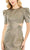 Ieena Duggal 27021 - Metallic Puffy Sleeve Cutout Dress Cocktail Dresses