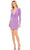 Ieena Duggal 27041 - Plunging Neckline Long Sleeve Cocktail Dress Cocktail Dresses 0 / Lilac