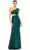 Ieena Duggal 42022 - Sequined Single Cap Sleeve Prom Gown Prom Dresses 0 / Teal
