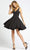 Ieena Duggal - 48478 V-Neck Flutter Cocktail Dress - 1 pc Black in Size 2 Available CCSALE 16 / Black