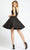 Ieena Duggal - 48478 V-Neck Flutter Cocktail Dress - 1 pc Black in Size 2 Available CCSALE