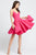 Ieena Duggal - 48775I Sleeveless V Back Cocktail Dress Cocktail Dresses 0 / Hot Pink