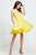 Ieena Duggal - 48775I Sleeveless V Back Cocktail Dress Cocktail Dresses 10 / Lemon