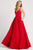 Ieena Duggal - 48855I V Neck Sleeveless Fitted Bodice A-Line Dress Evening Dresses