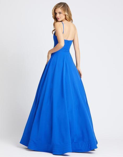 Ieena Duggal - 48855I V Neck Sleeveless Fitted Bodice A-Line Dress ...