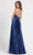 Ieena Duggal - 49039I V-Neck Spaghetti Strap Accordion Pleated Gown Evening Dresses