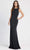 Ieena Duggal - 49093 Beaded Jewel Neck Sheath Dress Evening Dresses 0 / Black