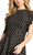 Ieena Duggal - 49130 Flutter Sleeve Gilt-Print Dress Cocktail Dresses