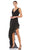 Ieena Duggal - 49487I Sleeveless Asymmetrical Hem Gown Special Occasion Dress 0 / Black