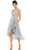 Ieena Duggal 49489 - V-Neck Ruffled A-Line Cocktail Dress Cocktail Dresses 0 / Slate Grey