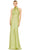 Ieena Duggal 49520 - Ruched High Halter Evening Gown Evening Dresses 0 / Apple Green