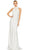 Ieena Duggal 49520 - Ruched High Halter Evening Gown Evening Dresses 0 / White