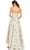 Ieena Duggal 49619 - Floral Strapless Long Dress Evening Dresses
