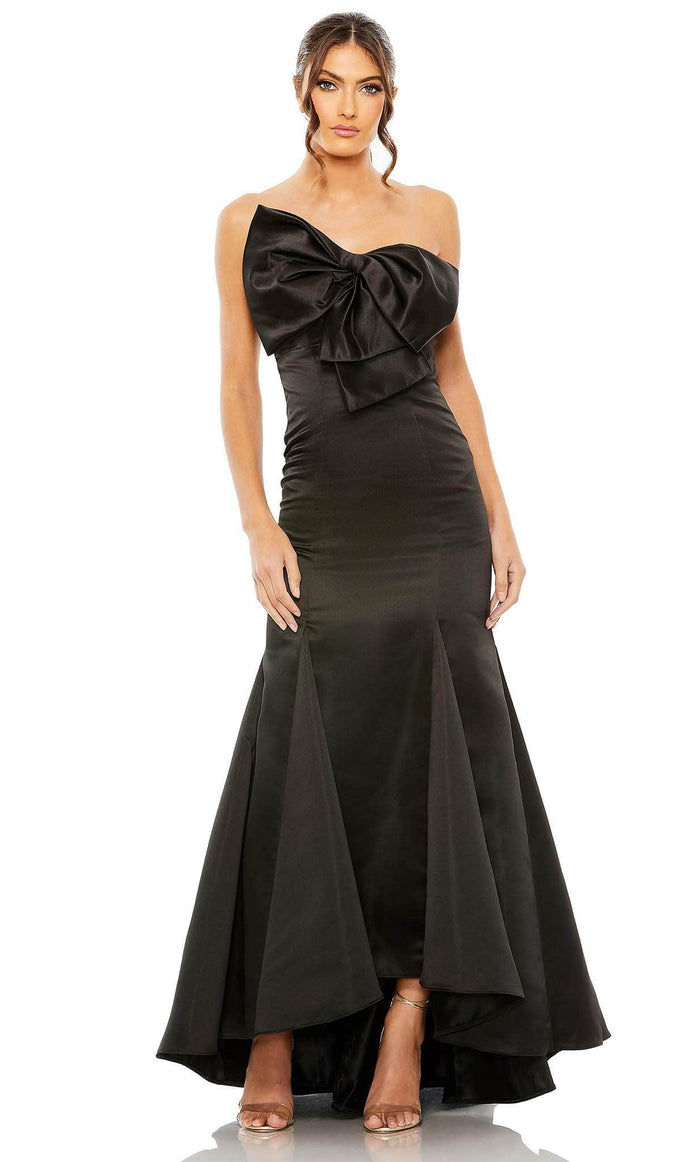 Ieena Duggal 49701 - Strapless Bow Accented Evening Dress Special Occasion Dress 2 / Black