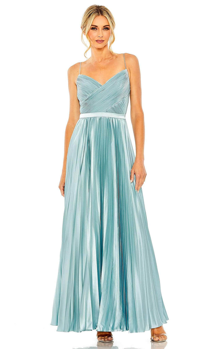 Ieena Duggal 49715 - Wrapped Sleeveless Evening Dress Special Occasion Dress 2 / French Blue