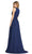 Ieena Duggal - 55147 Beaded Jewel Neck A-Line Dress Evening Dresses
