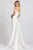 Ieena Duggal - 55273I Off Shoulder Satin Gown with Beaded Pockets Prom Dresses