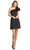 Ieena Duggal - 55286 Ruffle Flounce One Shoulder Fitted Short Dress Cocktail Dresses 0 / Black