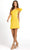 Ieena Duggal - 55286 Ruffle Flounce One Shoulder Fitted Short Dress Cocktail Dresses 0 / Lemon