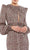 Ieena Duggal - 55389I Floral Fabric Close Neck Short Dress Cocktail Dresses