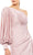 Ieena Duggal - 55398I Split Sleeve One Shoulder Long Gown Evening Dresses