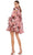 Ieena Duggal 55404 - Chiffon Floral Printed Mini Cape Dress Cocktail Dresses