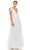 Ieena Duggal - 55411I Bow Accented Tiered A-Line Dress Maxi Dresses 0 / White