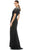 Ieena Duggal 55704 - Embellished Shoulders V-Neck Long Dress Evening Dresses