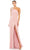 Ieena Duggal 55707 - Asymmetric Ribbon On One-Shoulder Formal Dress Evening Dresses 2 / Rose Pink