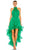 Ieena Duggal 55807 - Halter Neck High Low Prom Dress Prom Dresses 0 / Emerald