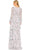 Ieena Duggal 55815 - Long Sleeve V-Neck Prom Dress Prom Dresses