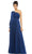 Ieena Duggal - 67866I One Shoulder Satin A-Line Gown Special Occasion Dress 0 / Midnight