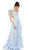 Ieena Duggal - 67911I Ruffle-Trimmed Cutout Ornate Dress Evening Dresses 0 / Powder Blue