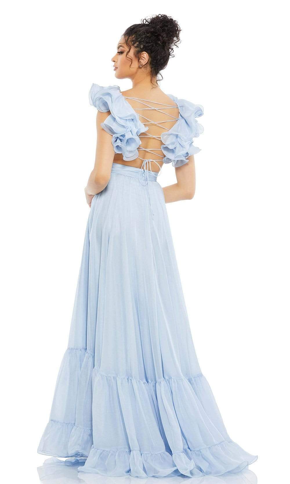 Ieena Duggal - 67911I Ruffle-Trimmed Cutout Ornate Dress – Couture Candy