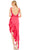 Ieena Duggal 68168 - Asymmetrical Hem V Neck Playful Dress Prom Dresses