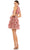 Ieena Duggal 9153 - Ruffled Floral Short Halter Dress Cocktail Dresses