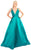 Ieena Duggal Slip Gown Style in Emerald Green 55010 CCSALE 18 / Emerald