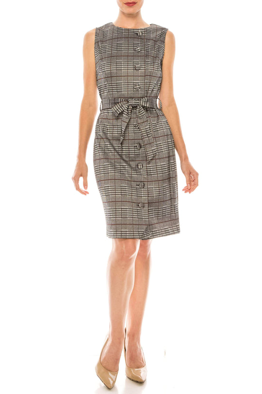 Ile Clothing TM838101T - Sleeveless Jewel Neck Short Dress Special Occasion Dress