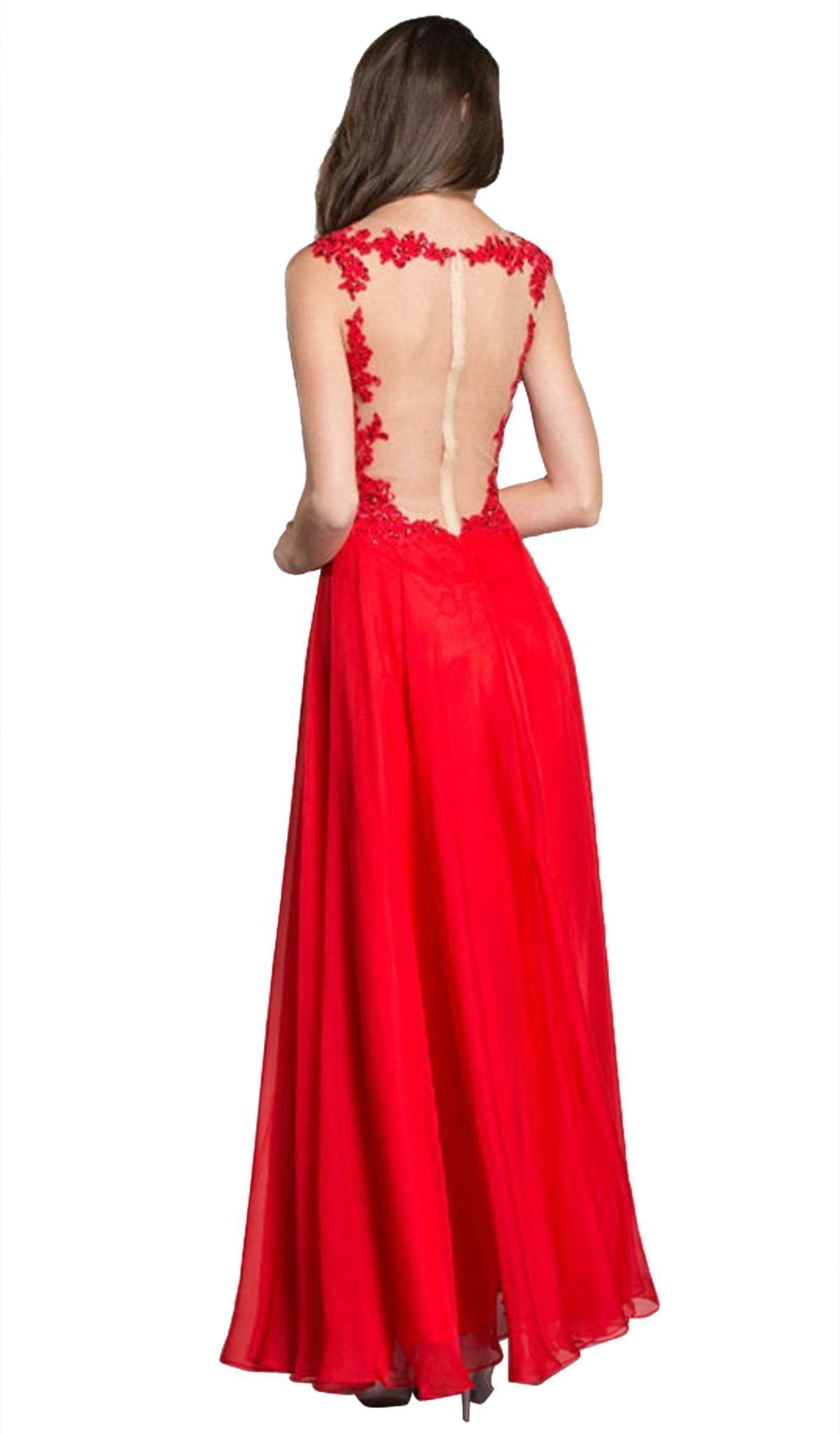 Aspeed Design - Illusion Back Long A-Line Prom Dress – Couture Candy