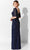 Ivonne D 118D06W - Quarter Sleeve Lace Applique Long Dress Evening Dresses