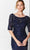 Ivonne D 118D06W - Quarter Sleeve Lace Applique Long Dress Evening Dresses