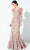 Ivonne D 118D12W - Embroidered Off-Shoulder Evening Dress Prom Dresses 16W / Rose